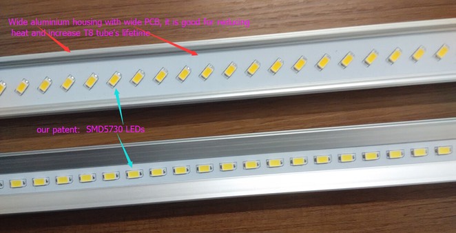wide and narrow PCB with aluminium housing
